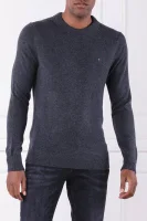 Wełniany sweter SOFT CNECK | Regular Fit Tommy Hilfiger grafitowy