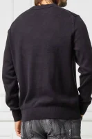 Sweter ICONIC MONOGRAM LOGO | Regular Fit CALVIN KLEIN JEANS czarny