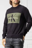Sweater ICONIC MONOGRAM LOGO | Regular Fit CALVIN KLEIN JEANS black