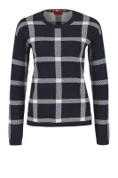 Sweater Surrey | Relaxed fit | with addition of silk HUGO navy blue