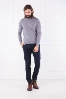 Wełniany sweter FF GG MERINO CREW | Regular Fit Hackett London szary