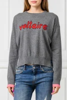 Kaszmirowy sweter LOULOU C | Loose fit Zadig&Voltaire szary