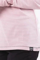 Bluzka AMELIA LUREX GRAPHIC TOP | Slim Fit Superdry pudrowy róż