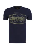 T-shirt WORN WELL INDIGO TEE | Regular Fit Superdry granatowy