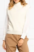 Sweter MONIQUE | Regular Fit | z dodatkiem wełny i kaszmiru Marella SPORT kremowy