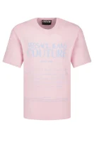 T-shirt T.MOUSE | Oversize fit Versace Jeans Couture pudrowy róż