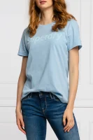 T-shirt REG FLOCK | Regular Fit Superdry błękitny