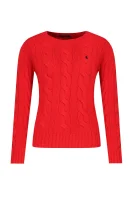 Wełniany sweter | Regular Fit | z dodatkiem kaszmiru POLO RALPH LAUREN czerwony
