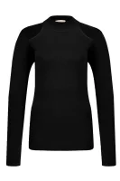 Wełniany sweter Elev | Slim Fit Michael Kors czarny