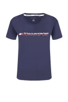 T-shirt Logo | Regular Fit Tommy Sport granatowy