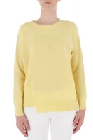Wełniany sweter CONTORNO | Loose fit | z dodatkiem kaszmiru MAX&Co. żółty