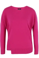 Wełniany sweter CONTORNO | Loose fit | z dodatkiem kaszmiru MAX&Co. fuksja