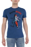 T-shirt PARTON | Slim Fit Pepe Jeans London niebieski