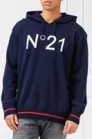 Wełniany sweter | Regular Fit N21 granatowy