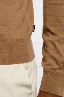 бавовняний светр baram | slim fit BOSS BLACK коричневий