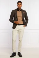 Wełniany sweter Baram | Slim Fit BOSS BLACK brązowy