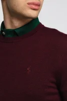 Wełniany sweter | Slim Fit POLO RALPH LAUREN bordowy