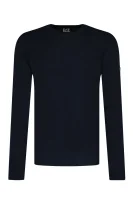 бавовняний светр | regular fit EA7 темно-синій