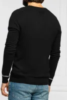Sweter | z dodatkiem wełny GUESS czarny