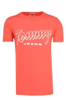 T-shirt TJM Summer script | Regular Fit Tommy Jeans koralowy