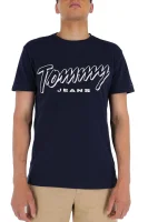 T-shirt TJM Summer script | Regular Fit Tommy Jeans granatowy