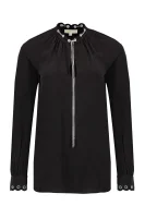 Silk blouse Scallp | Regular Fit Michael Kors charcoal