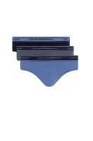Slipy 3-pack Emporio Armani niebieski