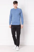 Sweater GARMENT DYED L.A. CREW | Slim Fit Superdry blue