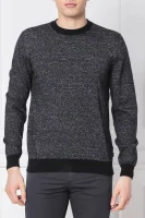 Sweter Franio | Regular Fit | z dodatkiem lnu BOSS BLACK czarny