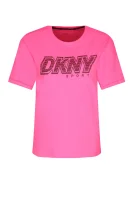 T-shirt RHINESTO | Relaxed fit DKNY Sport fuksja