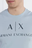 T-shirt | Slim Fit Armani Exchange błękitny