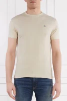 T-shirt SHIELD | Slim Fit Gant beżowy