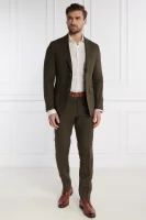 Linen blazer Fogerty | Regular Fit Oscar Jacobson khaki