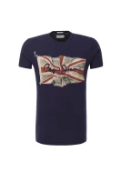 T-shirt Flag Logo Pepe Jeans London granatowy
