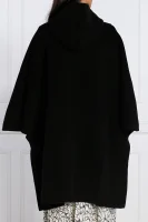 wool poncho | relaxed fit Liviana Conti black