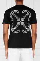 T-shirt BANDANA | Slim Fit OFF-WHITE czarny
