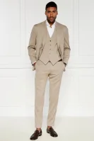 Woolen vest Carlo | Slim Fit Oscar Jacobson beige