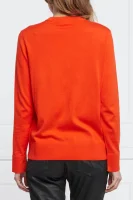 Sweter C_Fibinna | Relaxed fit | z dodatkiem jedwabiu BOSS BLACK pomarańczowy
