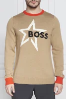 woolen sweater boss x perfect moment | regular fit BOSS BLACK 	camel	