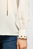 Silk blouse Scallp | Regular Fit Michael Kors cream