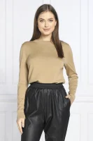 бавовняний светр feganas | regular fit BOSS BLACK світло-коричневий 