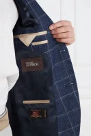 Лляна піджак | Regular Fit | з додаванням шовку Oscar Jacobson темно-синій