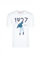 T-shirt Lacoste kremowy