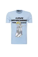 T-shirt Love Moschino błękitny