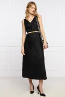 Linen dress DKNY black
