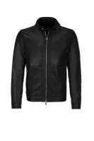 Nortilo Leather Jacket BOSS BLACK black
