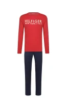 Piżama Set Ls logo Tommy Hilfiger czerwony
