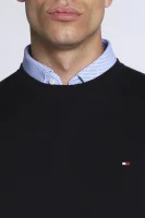 Sweter Core | Regular Fit | z dodatkiem jedwabiu Tommy Hilfiger granatowy