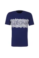 T-shirt Z Zegna granatowy