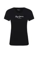 T-shirt new Virginia | Slim Fit Pepe Jeans London czarny